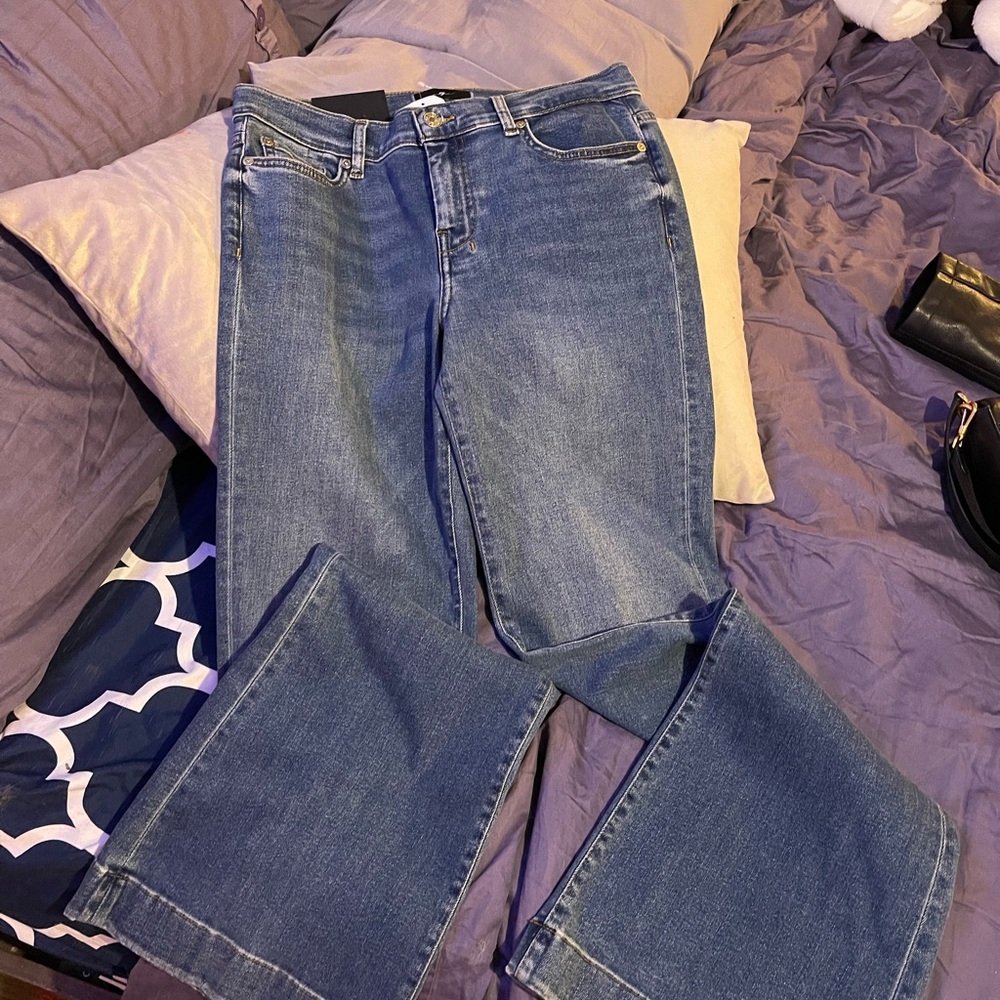 7 For All Mankind Blue Flare Jeans